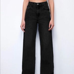 Shein high waisted raw hem light wash jeans